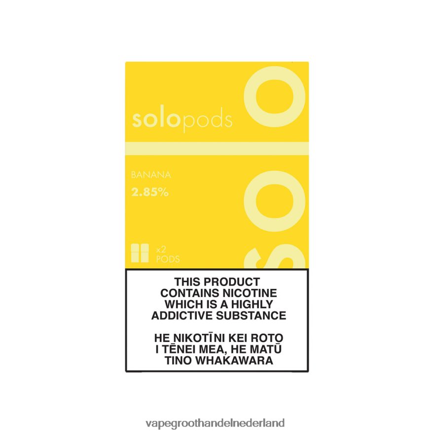 Vape Amsterdam J4X8F464 - Solo vervangende pod, 2-pack banaan