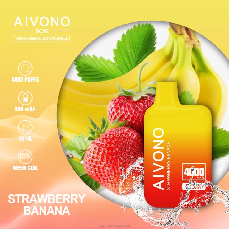 Aivono AIM BOXX 4000 aardbei banaan - TZFB4231 Vape Nederland