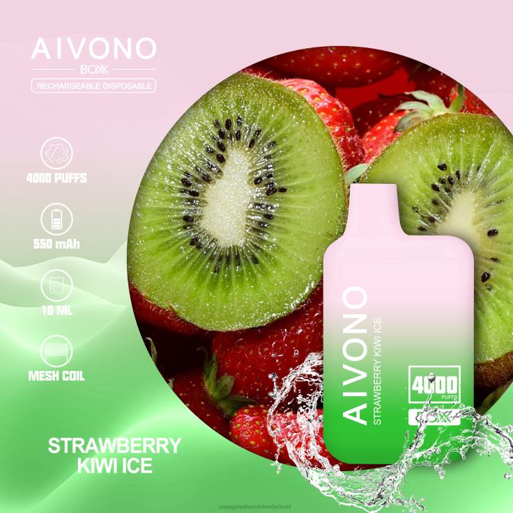 Aivono AIM BOXX 4000 aardbei-kiwi-ijs - TZFB4229 Vape Groothandel Inkoop