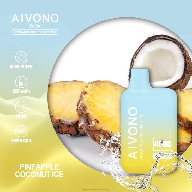 Aivono AIM BOXX 4000 ananas-kokosijs - TZFB4222 Wegwerpbaar Vape