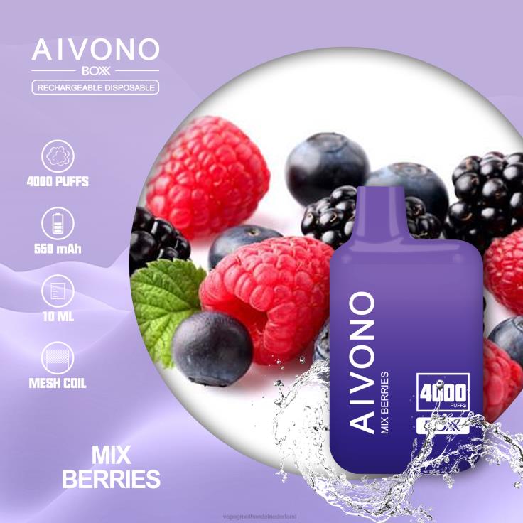Aivono AIM BOXX 4000 bessen mengen - TZFB4215 Vape Nederland
