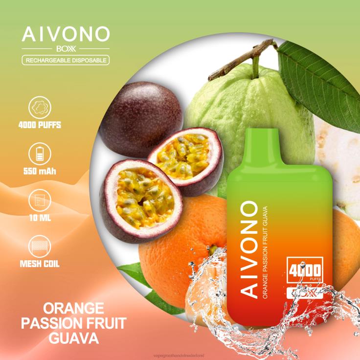 Aivono AIM BOXX 4000 sinaasappel-passievrucht-guave - TZFB4212 Vape Bestseller