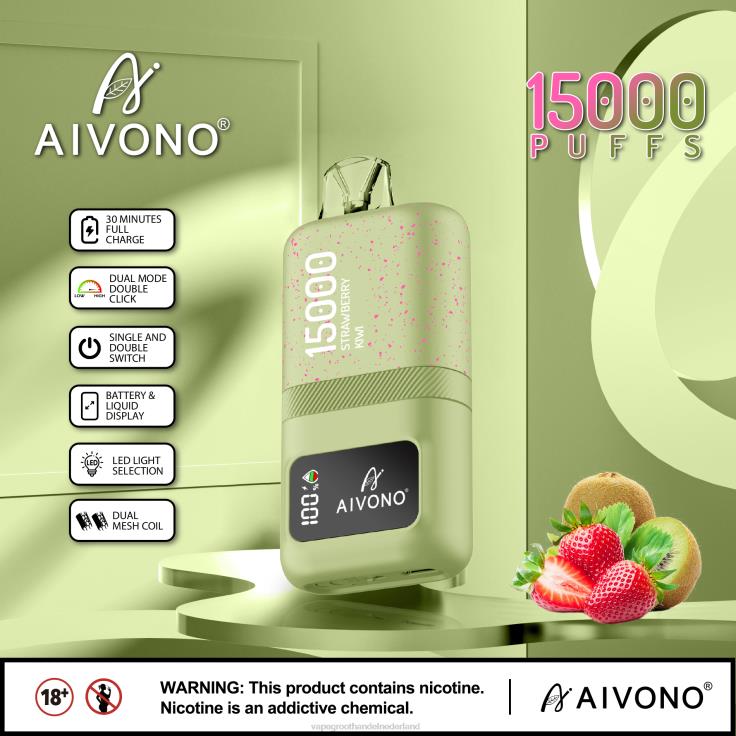Aivono AIM magic 15000 aardbei-kiwi - TZFB463 Vape Nederland
