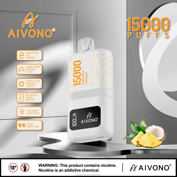 Aivono AIM magic 15000 ananas kokosnoot - TZFB472 Vape Amsterdam