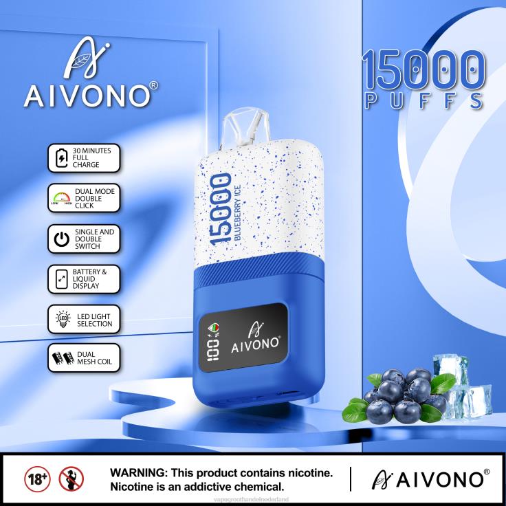 Aivono AIM magic 15000 bosbessen ijs - TZFB468 Vape Bestseller
