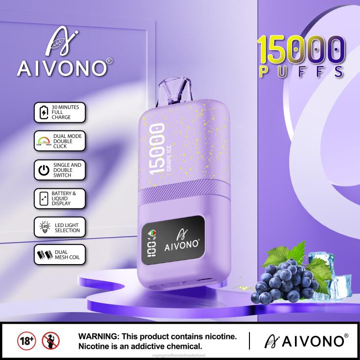 Aivono AIM magic 15000 druiven ijs - TZFB460 Vape Bestseller