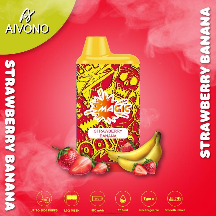 Aivono AIM MAGIC 5800 monddoossigaret aardbei banaan - TZFB493 Vape Groothandel Inkoop
