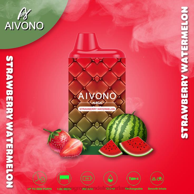 Aivono AIM MAGIC 5800 monddoossigaret aardbei watermeloen - TZFB499 Groothandel Vape Wegwerp