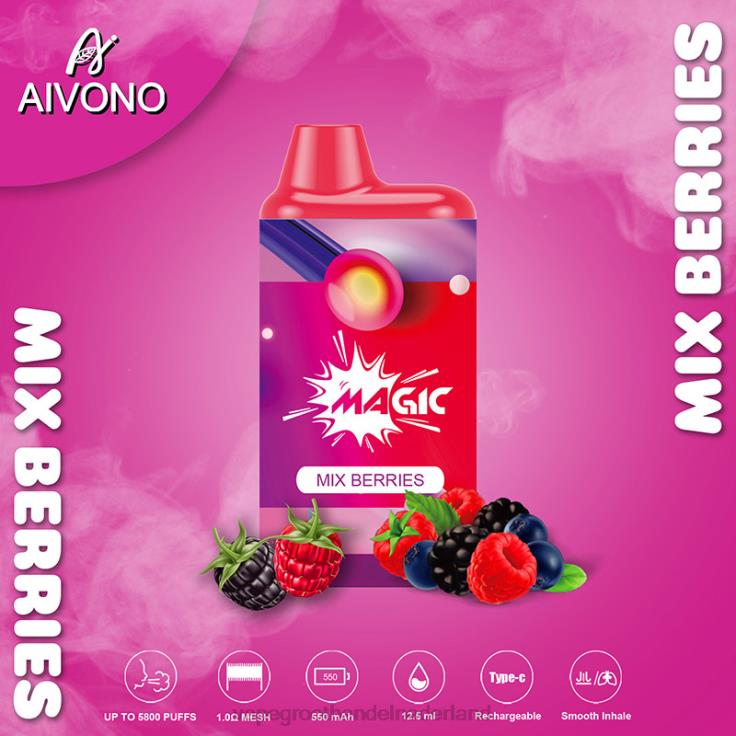 Aivono AIM MAGIC 5800 monddoossigaret bessen mengen - TZFB4100 Vape Bestseller