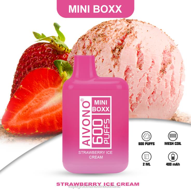 Aivono AIM MINI BOXX 600 aardbeienijs - TZFB4232 Vape Amsterdam