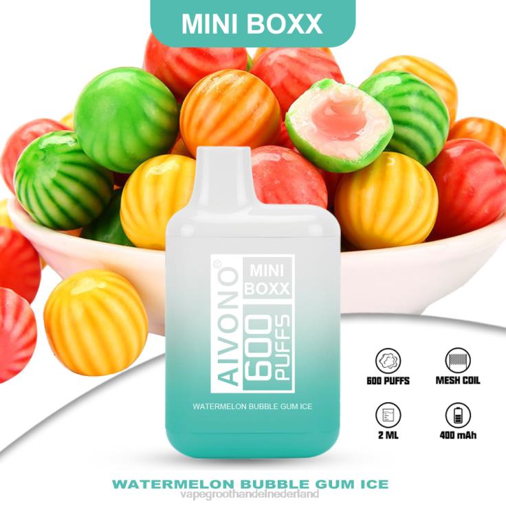 Aivono AIM MINI BOXX 600 watermeloen kauwgom ijs - TZFB4235 Groothandel Vape Wegwerp