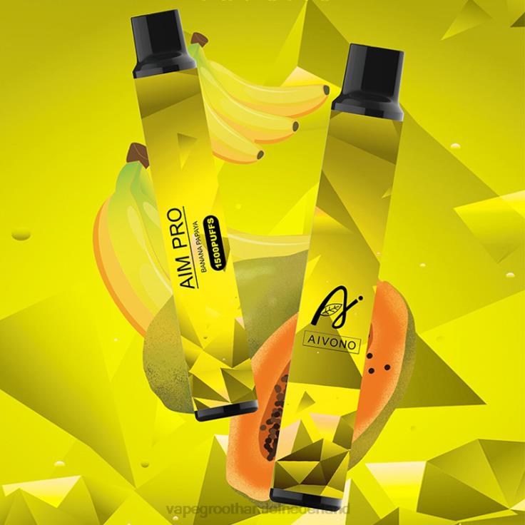 Aivono AIM PRO 1500 banaan papaja - TZFB4169 Vape Groothandel Nederland