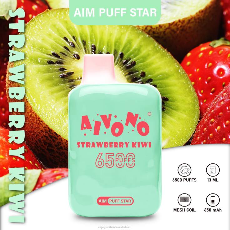 Aivono AIM PUFF STAR 6500 aardbei-kiwi - TZFB4294 Wegwerpbaar Vape