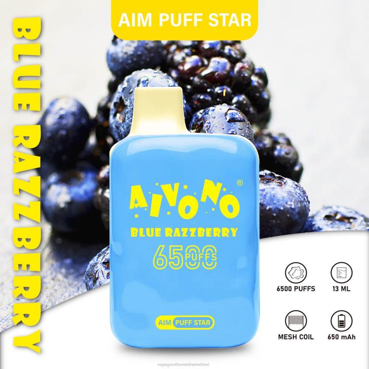 Aivono AIM PUFF STAR 6500 blauwe bosbes - TZFB4292 Vape Bestseller