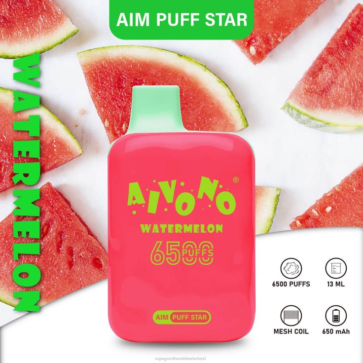 Aivono AIM PUFF STAR 6500 watermeloen - TZFB4291 Groothandel Vape Wegwerp