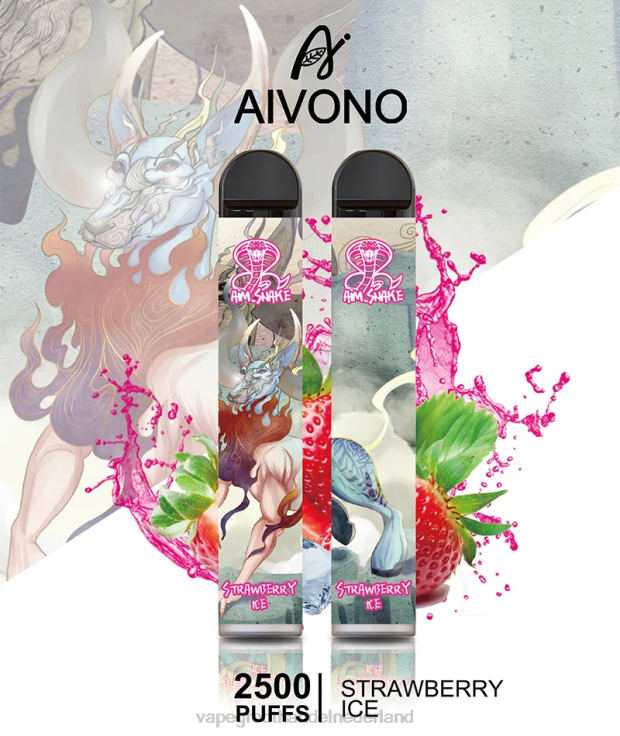 Aivono AIM SNAKE 2500 aardbeien ijs - TZFB4319 Vape Nederland