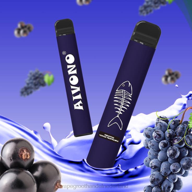 Aivono AIM FISHBONE 600 druif zwarte bes - TZFB4284 Vape Bestseller