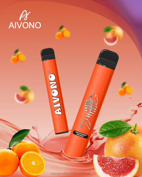 Aivono AIM FISHBONE 600 pompelmoes sinaasappel - TZFB4280 Vape Amsterdam