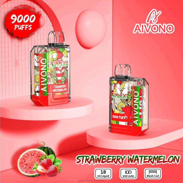 Aivono AIM XXL 9000 mondsticker transparant aardbei watermeloen - TZFB453 Vape Groothandel Inkoop