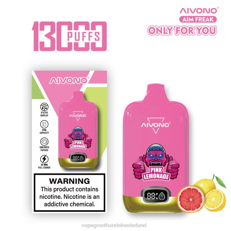 Aivono AIM FREAK 13000 roze limonade - TZFB4249 Vape Groothandel Nederland