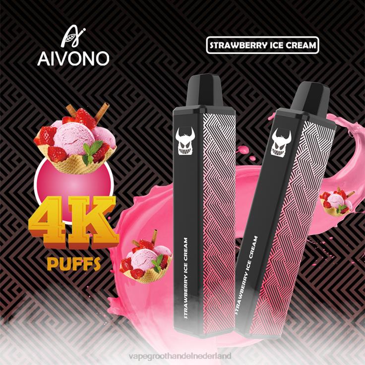 Aivono AIM FREAK 4000 aardbeienijs - TZFB4263 Vape Nederland