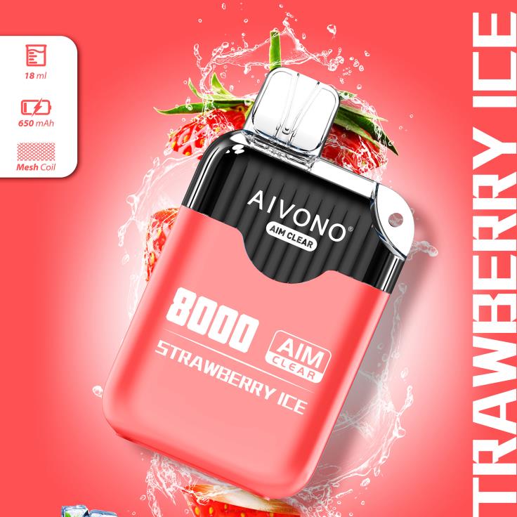 Aivono AIM CLEAR 8000 aardbeien ijs - TZFB4205 Vape Groothandel Inkoop