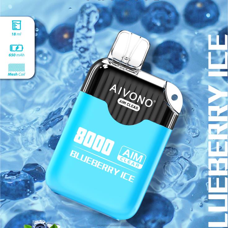 Aivono AIM CLEAR 8000 bosbessen ijs - TZFB4206 Wegwerpbaar Vape
