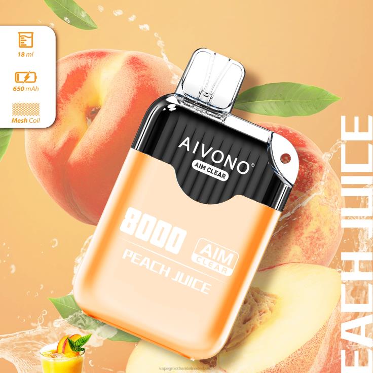 Aivono AIM CLEAR 8000 perziksap - TZFB4203 Groothandel Vape Wegwerp