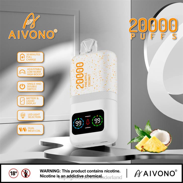 Aivono AIM magic 20000 ananas-kokosijs - TZFB476 Vape Bestseller