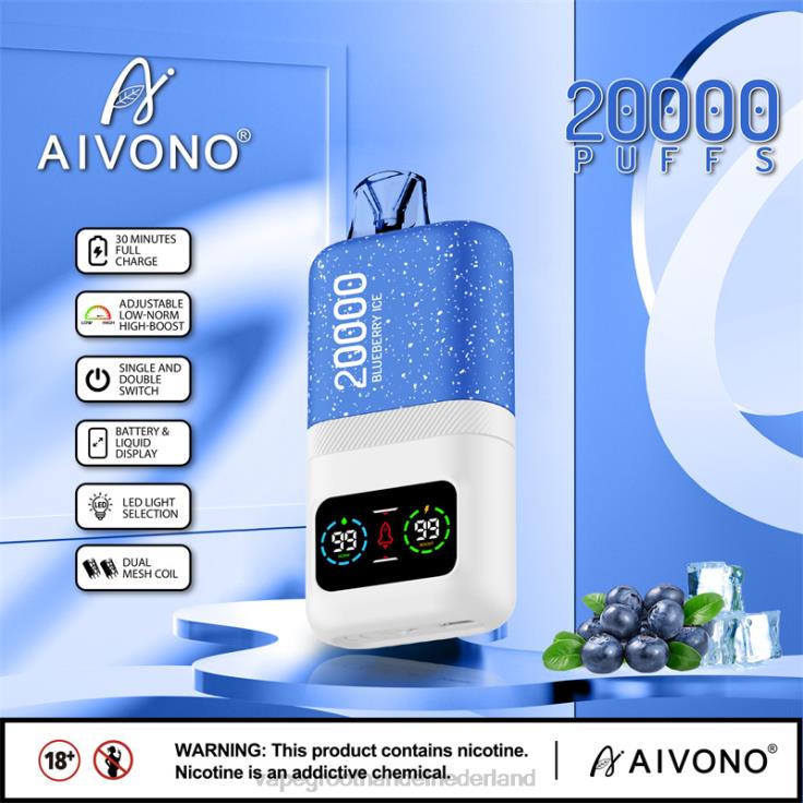 Aivono AIM magic 20000 bosbessen ijs - TZFB473 Vape Groothandel Nederland