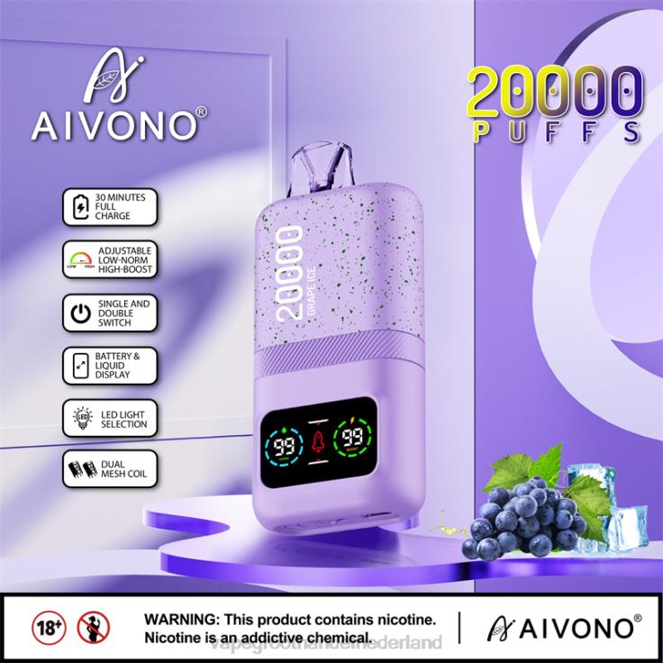 Aivono AIM magic 20000 druiven ijs - TZFB486 Wegwerpbaar Vape