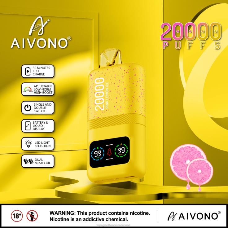 Aivono AIM magic 20000 roze citroenijs - TZFB483 Groothandel Vape Wegwerp