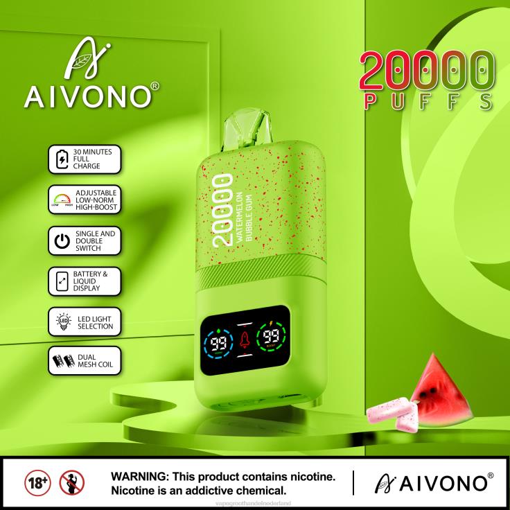 Aivono AIM magic 20000 watermeloen kauwgom - TZFB482 Vape Groothandel Amersfoort
