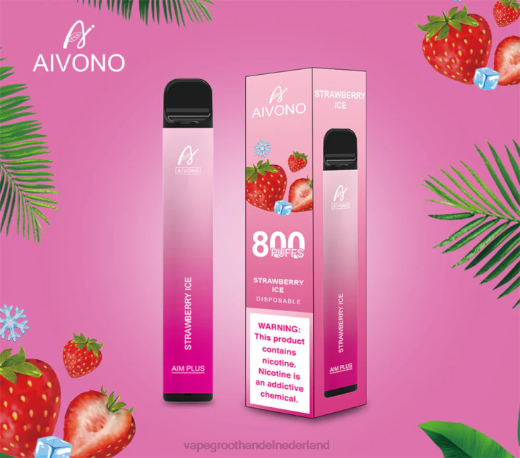 Aivono AIM PLUS 800 aardbeien ijs - TZFB4193 Vape Groothandel Nederland