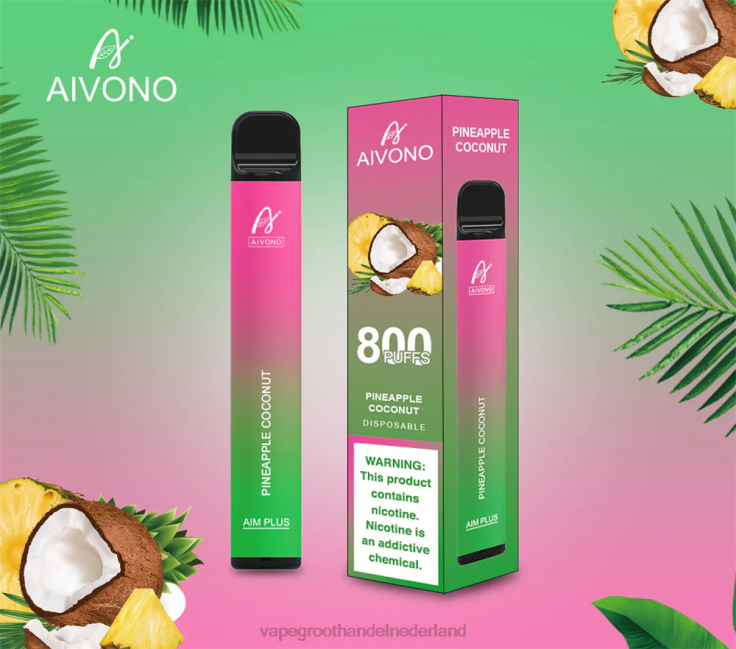 Aivono AIM PLUS 800 ananas kokosnoot - TZFB4200 Vape Amsterdam