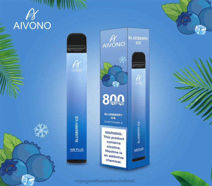 Aivono AIM PLUS 800 bosbessen ijs - TZFB4175 Vape Nederland