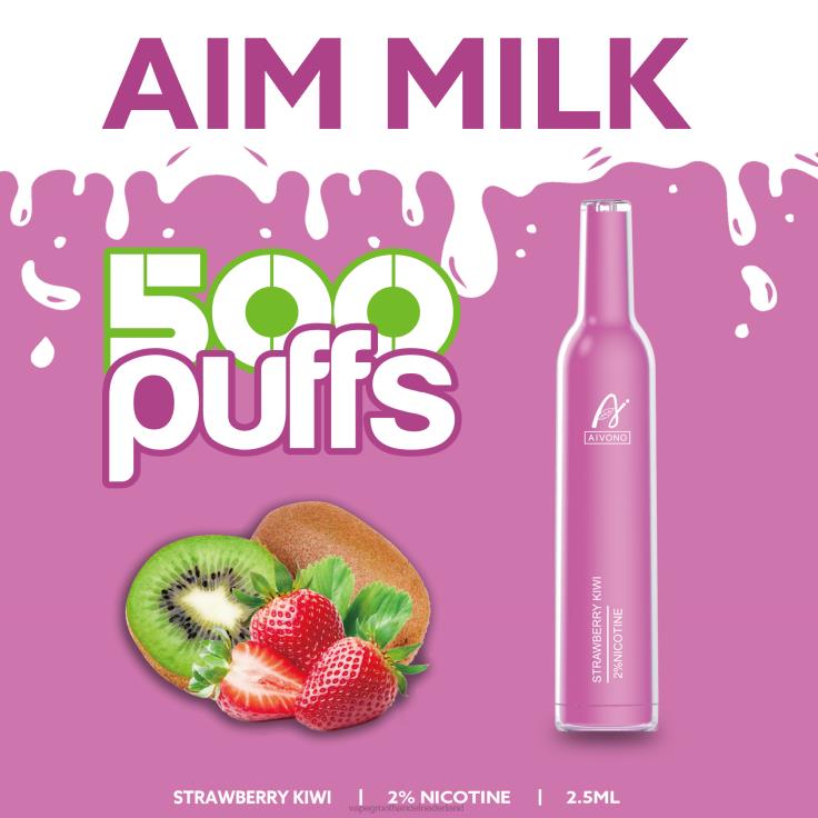 Aivono AIM MILK 500 aardbei-kiwi - TZFB4271 Vape Nederland