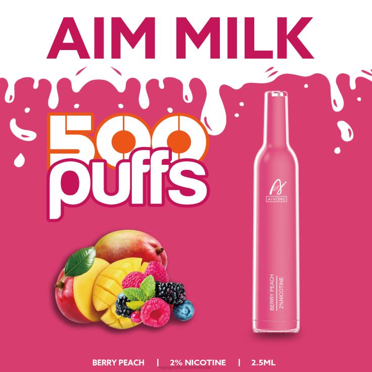 Aivono AIM MILK 500 bessen perzik - TZFB4273 Vape Groothandel Nederland