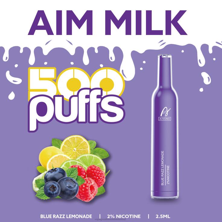 Aivono AIM MILK 500 blauwe razz-limonade - TZFB4264 Vape Amsterdam