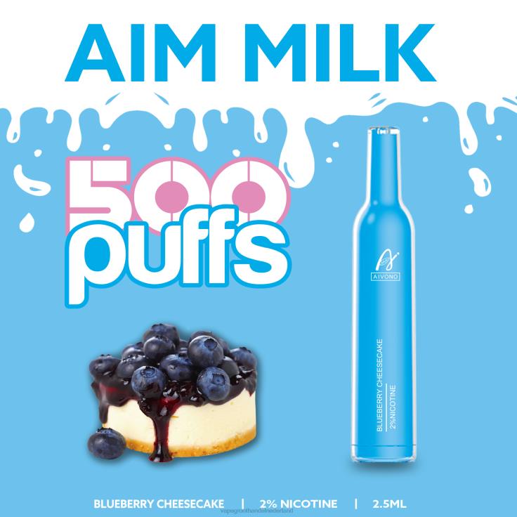 Aivono AIM MILK 500 bosbessen-cheesecake - TZFB4274 Vape Groothandel Amersfoort