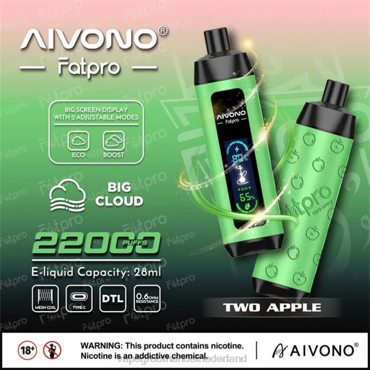 Aivono Fatpro 22000 twee appel - TZFB41 Vape Groothandel Nederland
