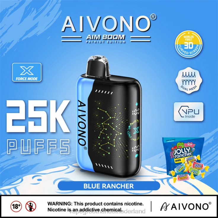 Aivono AIM BOOM 25000 blauwe boer - TZFB4344 Vape Amsterdam