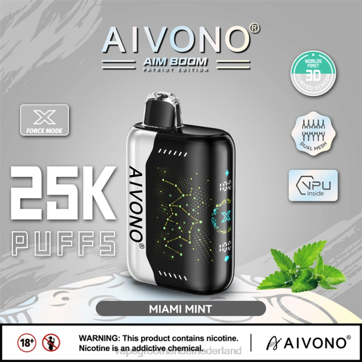Aivono AIM BOOM 25000 miami munt - TZFB4349 Vape Groothandel Inkoop