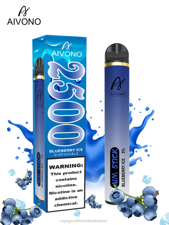 Aivono AIM STICK 2500 bosbessen ijs - TZFB4152 Vape Amsterdam