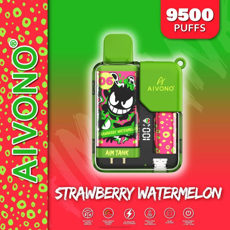 Aivono AIM TANK 9500 aardbei watermeloen - TZFB446 Wegwerpbaar Vape