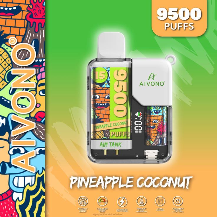 Aivono AIM TANK 9500 ananas kokosnoot - TZFB440 Vape Amsterdam