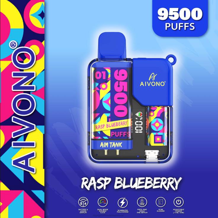 Aivono AIM TANK 9500 framboos bosbes - TZFB433 Vape Groothandel Nederland