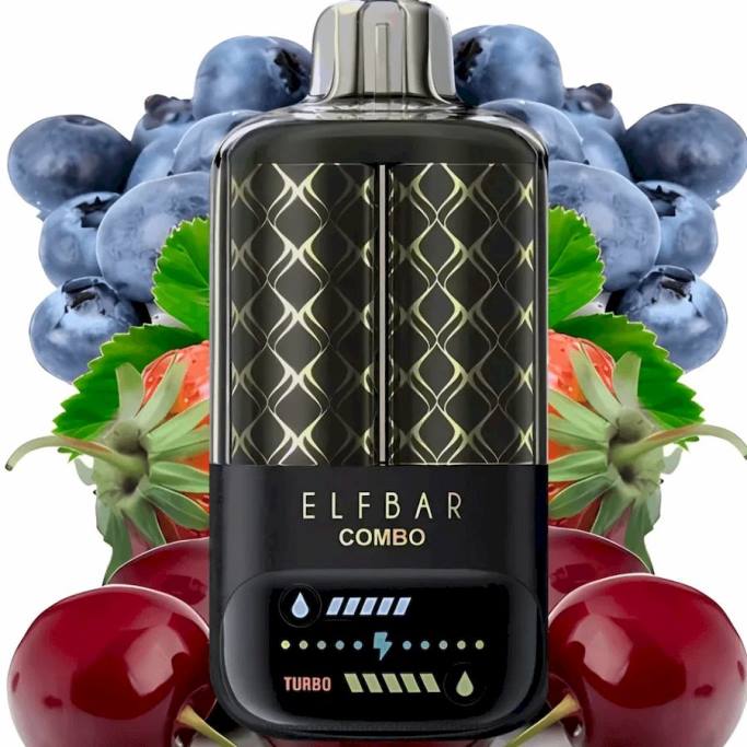 Elf Bar Combo 25000 - 6V6T2 bosbes zure framboos & kers Vape Groothandel Amersfoort