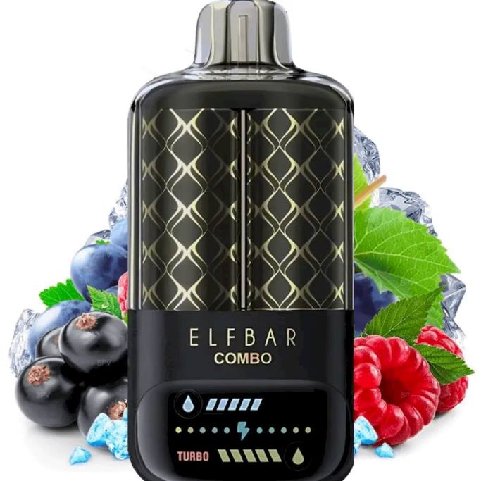 Elf Bar Combo 25000 - 6V6T8 zwarte bes, framboos en druif Vape Amsterdam