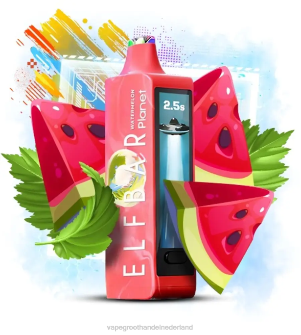 Elf Bar Planet 25000 - 6V6T12 watermeloen Vape Bestseller